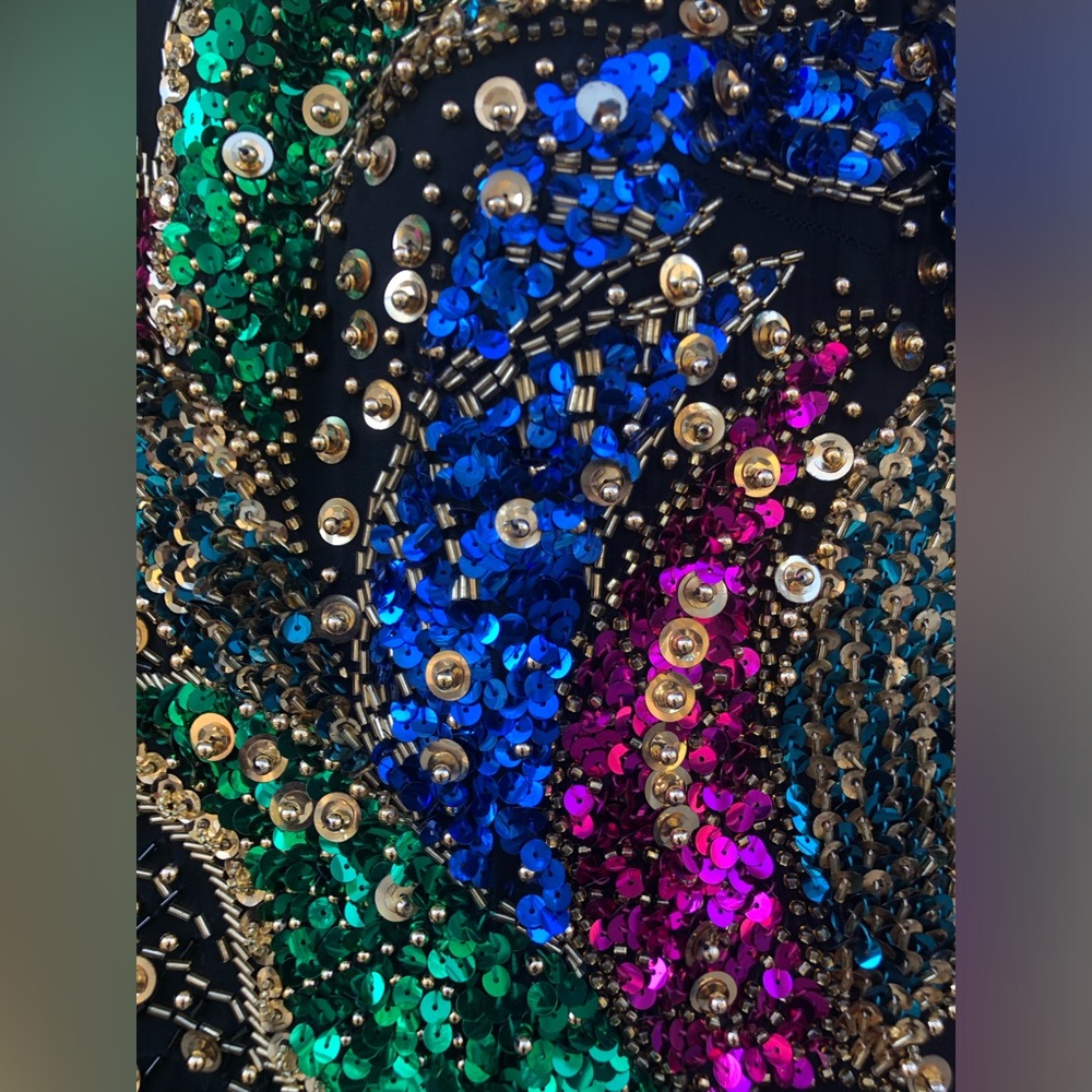 Vintage 1980s Beaded “Alyce Designs” Prom / Formal Dress - Picture 13 of 17